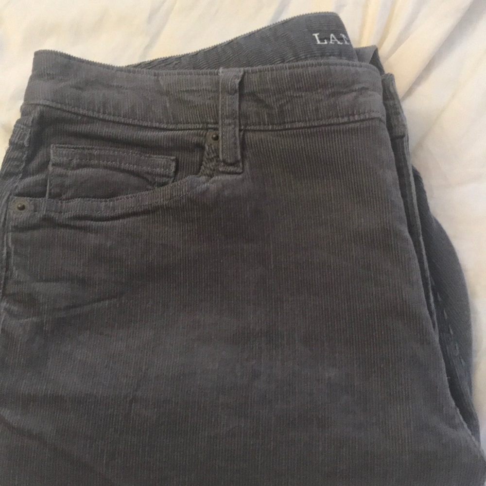 Land’s End Mid-Rise Bootcut Grey Corduroy Pants